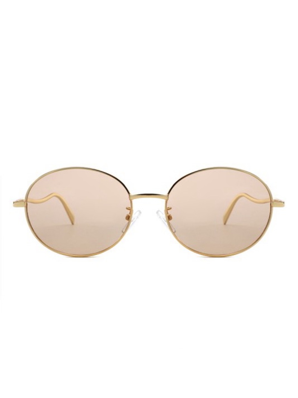 Gold Frame Pink Lens Oval Sunglasses - Women Accessories